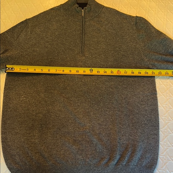 Gray Zip Up Sweater with Cozy CASHMERE Comfort - Picture 5 of 5